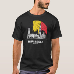 Brussels City Belgium Flag T-Shirt