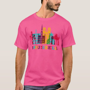 Brussels City Skyline Belgium Landmark T-Shirt