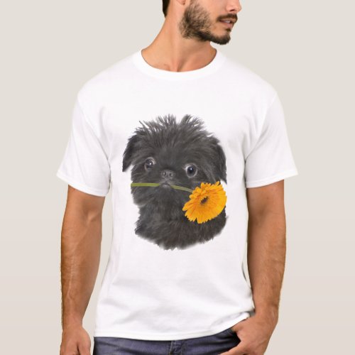 Brussels Griffon black for apparel T_Shirt