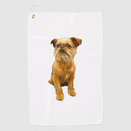 Brussels Griffon Bruxellois Cute Puppy Dog  Golf Towel