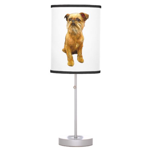 Brussels Griffon Bruxellois Cute Puppy Dog  Table Lamp