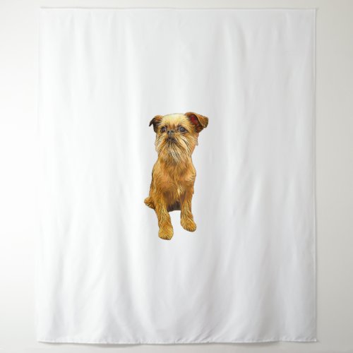 Brussels Griffon Bruxellois Cute Puppy Dog  Tapestry