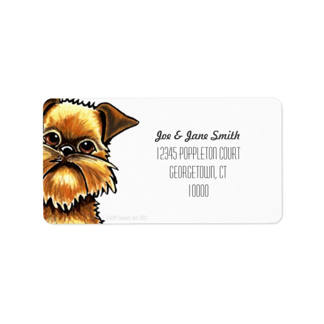 Brussels Griffon Custom Color Label (Front)