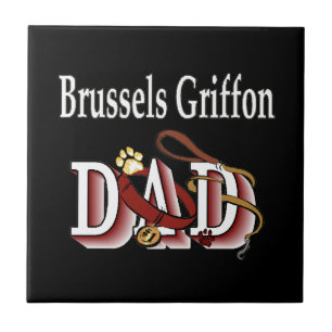 Brussels Griffon Dad Ceramic Tile