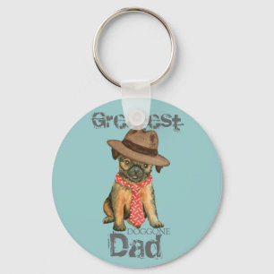 Brussels Griffon Dad Keychain