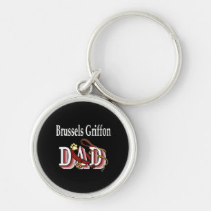 Brussels Griffon Dad Keychain