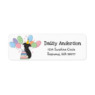 Brussels Griffon Dog Birthday Return Address Label