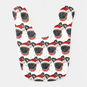 Brussels Griffon Dog Breed Christmas Baby Bib