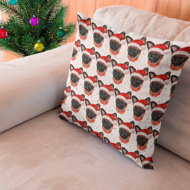 Brussels Griffon Dog Breed Christmas Throw Pillow (Creator Uploaded)