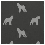Brussels Griffon Dog Breed Silhouettes Patterned Fabric