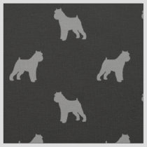 Brussels Griffon Dog Breed Silhouettes Patterned Fabric