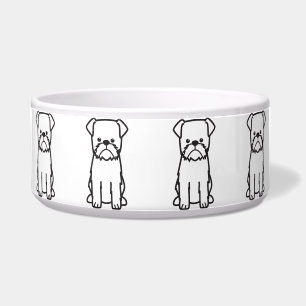 Brussels Griffon Dog Cartoon Bowl