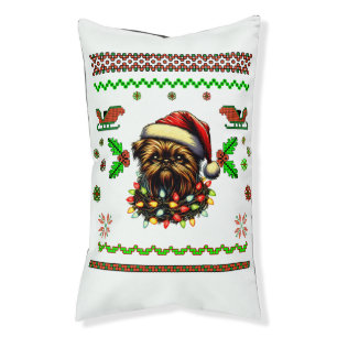 Brussels Griffon Dog Christmas Hat Xmas Pet Bed