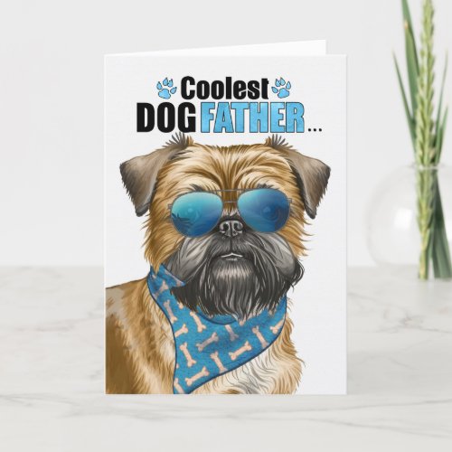 Brussels Griffon Dog Coolest Dad Ever Fathers Day Holiday Card
