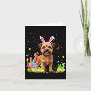 Brussels Griffon Dog Easter Egg Hunt Bunny Ear Hap Card