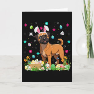 Brussels Griffon Dog Easter Egg Hunt Bunny Ear Hap Card