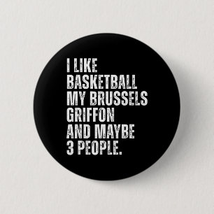 Brussels Griffon Dog Owner Sketll Lover Funny Button