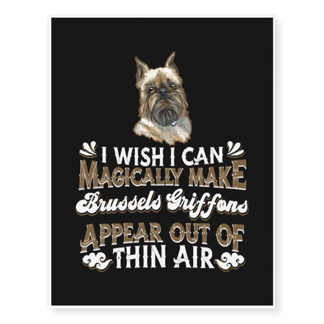 Brussels Griffon Dogs Temporary Tattoos (Front)