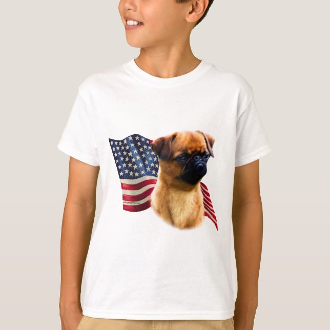 Brussels Griffon Flag T-Shirt (Front)