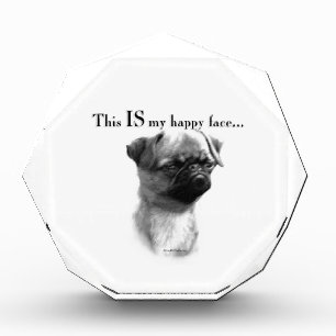 Brussels Griffon Happy Face Acrylic Award