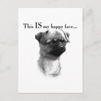 Brussels Griffon Happy Face Postcard