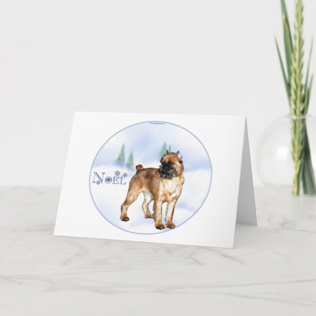 Brussels Griffon Noel Holiday Card (Front)