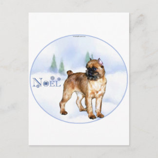 Brussels Griffon Noel Holiday Postcard