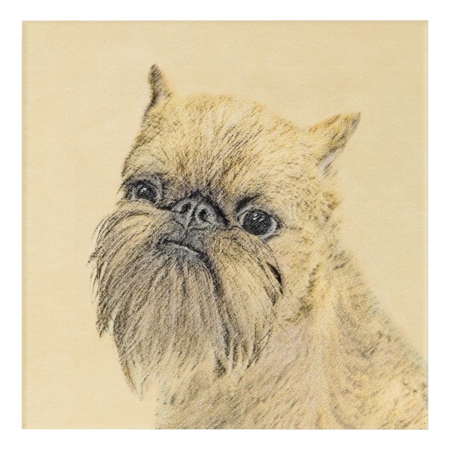 Brussels Griffon Painting - Cute Original Dog Art (Front)