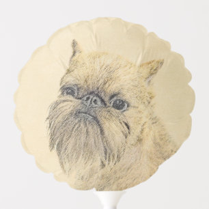 Brussels Griffon Painting - Cute Original Dog Art Balloon