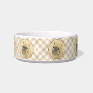 Brussels Griffon Painting - Cute Original Dog Art Bowl