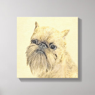 Brussels Griffon Painting - Cute Original Dog Art Canvas Print
