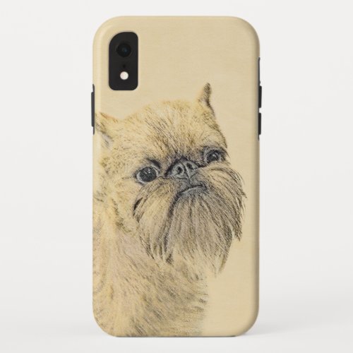 Brussels Griffon Painting _ Cute Original Dog Art iPhone XR Case