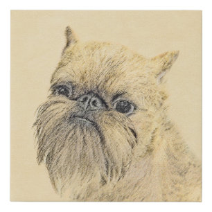 Brussels Griffon Painting - Cute Original Dog Art Faux Canvas Print