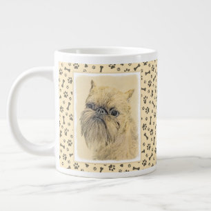 Brussels Griffon Painting - Cute Original Dog Art Giant Coffee Mug