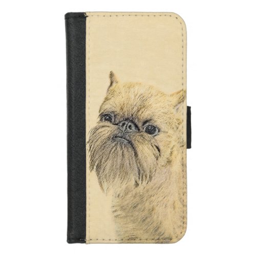 Brussels Griffon Painting _ Cute Original Dog Art iPhone 87 Wallet Case