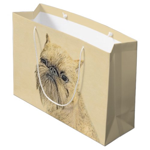 Brussels Griffon Painting _ Cute Original Dog Art Large Gift Bag