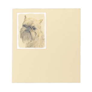 Brussels Griffon Painting - Cute Original Dog Art Notepad