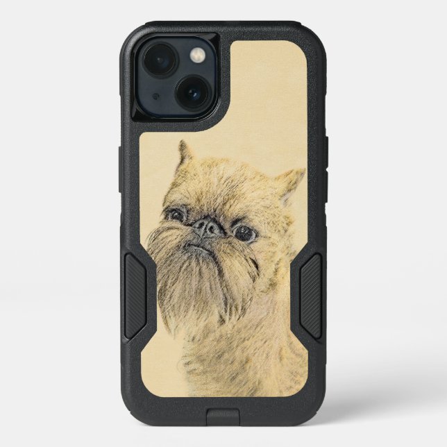 Brussels Griffon Painting - Cute Original Dog Art Otterbox iPhone Case (Back)