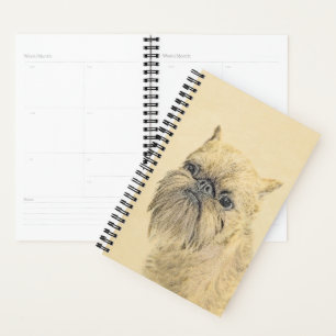 Brussels Griffon Painting - Cute Original Dog Art Planner