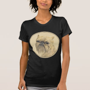 Brussels Griffon Painting - Cute Original Dog Art T-Shirt