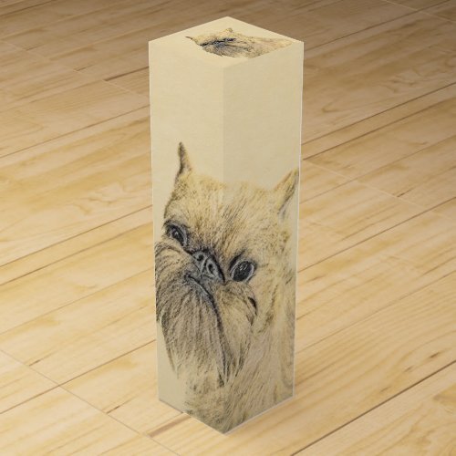 Brussels Griffon Painting _ Cute Original Dog Art Wine Box