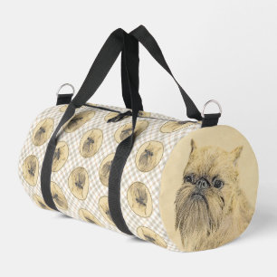 Brussels Griffon Painting Red Rough Cute Dog Art Duffle Bag