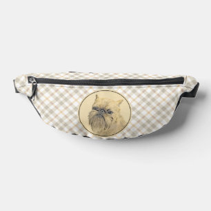 Brussels Griffon Painting Red Rough Cute Dog Art Fanny Pack