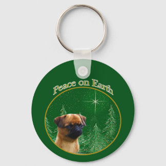 Brussels Griffon Peace Keychain