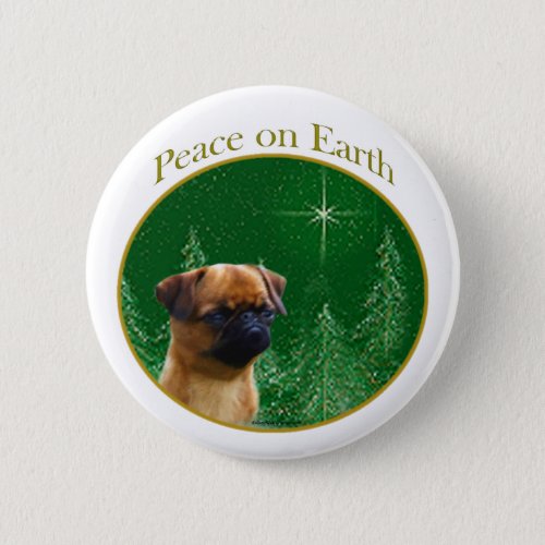 Brussels Griffon Peace Pinback Button