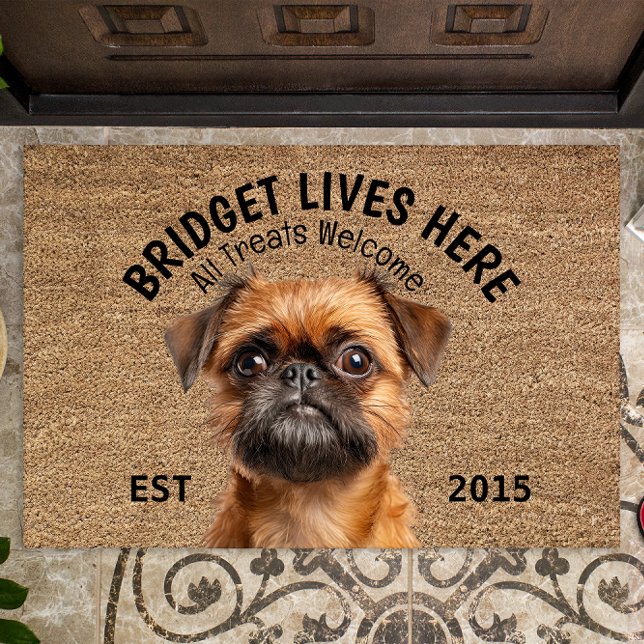 Brussels Griffon Personalized Pet Doormat (Creator Uploaded)