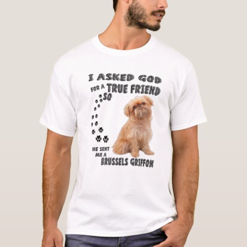 Brussels Griffon Quote Mom Griff Dad Belgium Gri T_Shirt