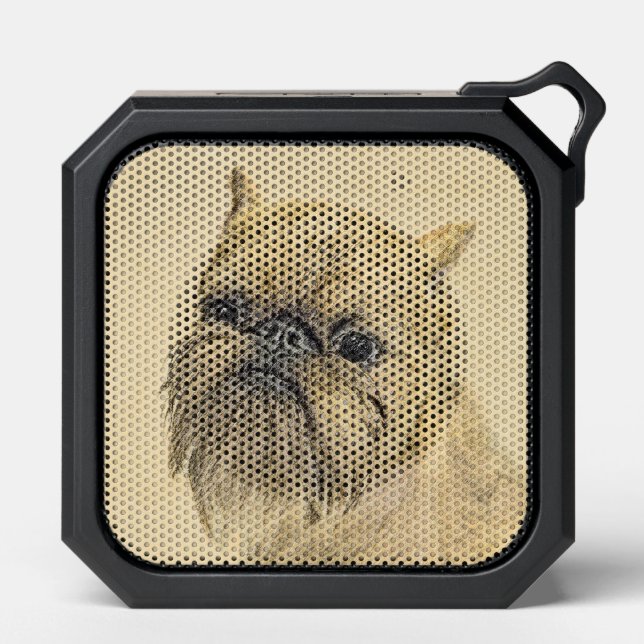Brussels Griffon Rough Painting - Original Dog Art Bluetooth Speaker (Front)