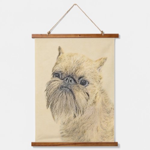 Brussels Griffon Rough Painting _ Original Dog Art Hanging Tapestry