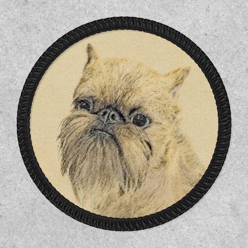 Brussels Griffon Rough Painting _ Original Dog Art Patch